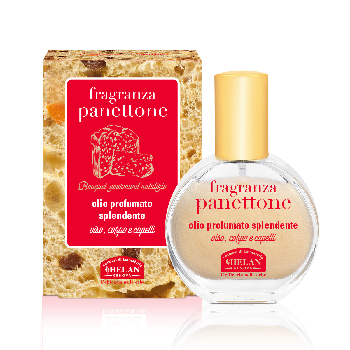 Fragranza Panettone Olio Profumato Splendente Helan, flacone spray da 30 ml