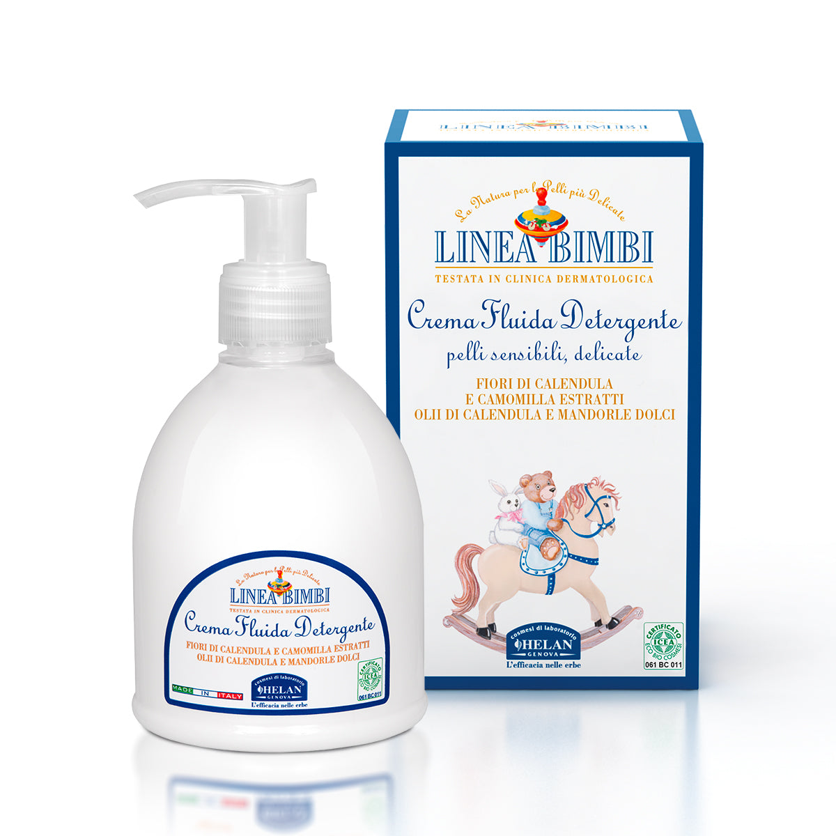 Crema Fluida Detergente Linea Bimbi Helan, flacone da 240 ml