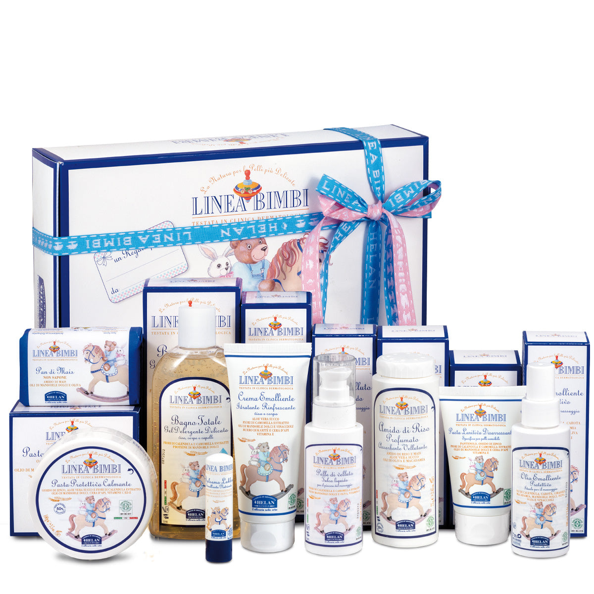 Prime Coccole Linea Bimbi Helan, confezione regalo nascita
