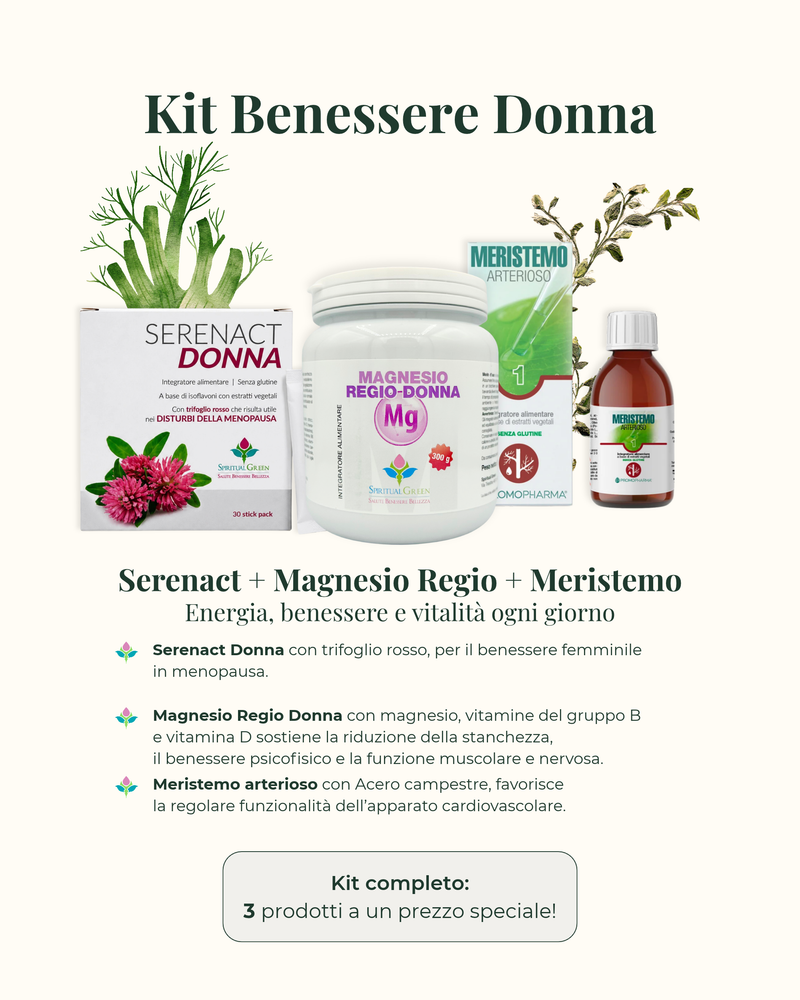 Kit Benessere Donna - Serenact Donna, Magnesio Regio Donna e Meristemo 1