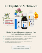 Kit Equilibrio Metabolico - Cholesmeno Berberina Plus, Fitodepur e Omega 3 Plus
